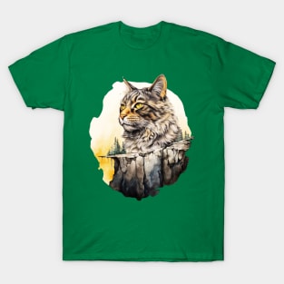 Cat and Mountain T-Shirt